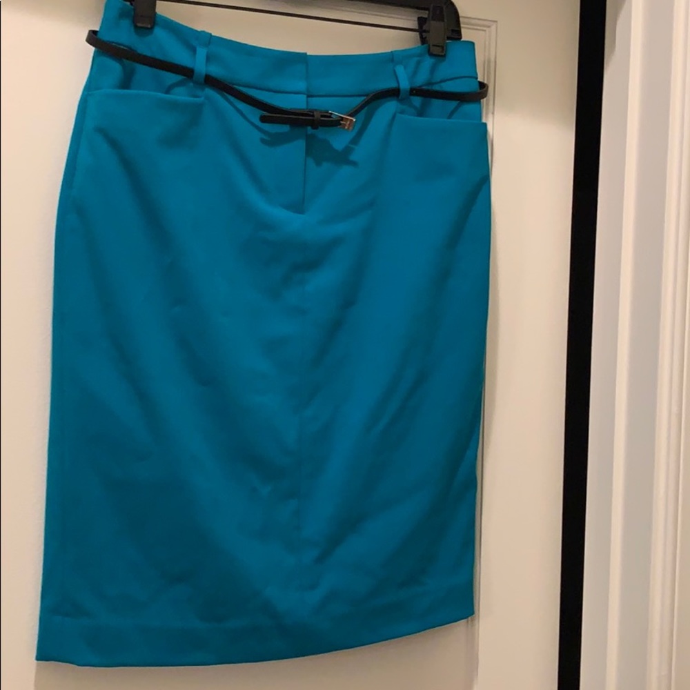 Turquoise Calvin Klein pencil skirt